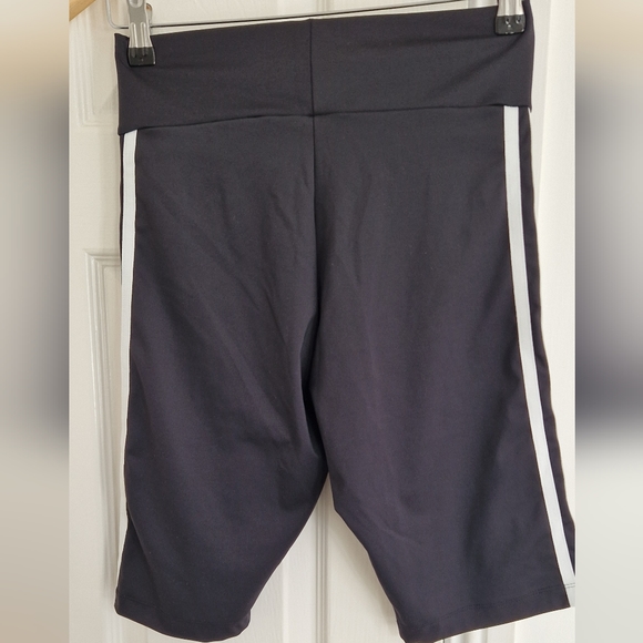 adidas Originals adicolor three stripe high waisted legging shorts Black UK 10 - Picture 4 of 4